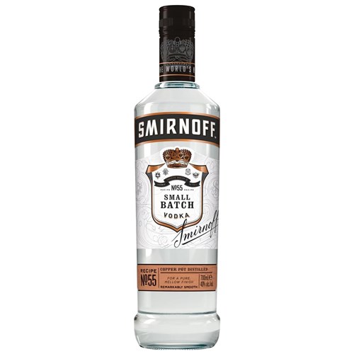 Smirnoff No. 55 Small Batch Black Vodka 70cl – Premium Small Batch Vodka